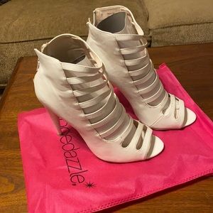 Stylish white heels